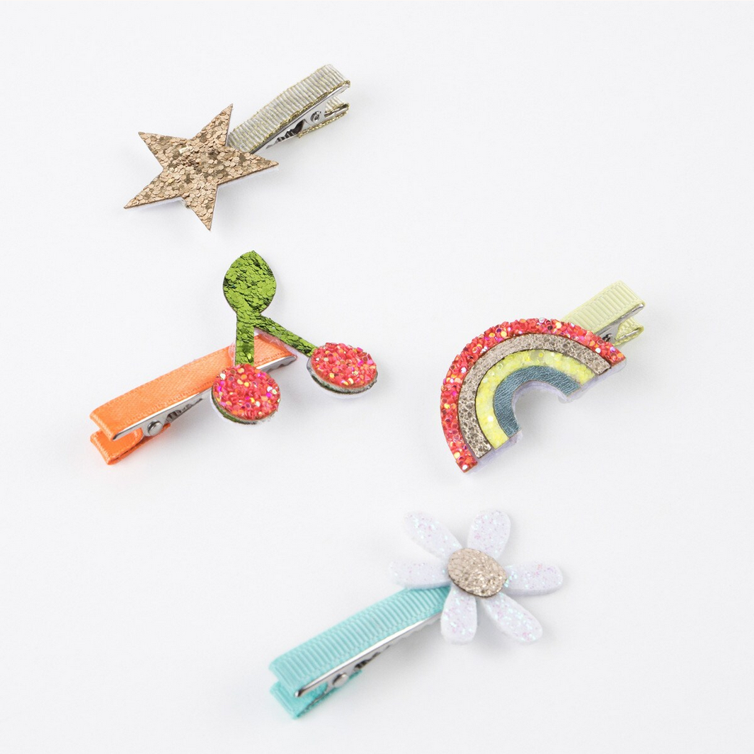 Icon Hair Clips (pk8)