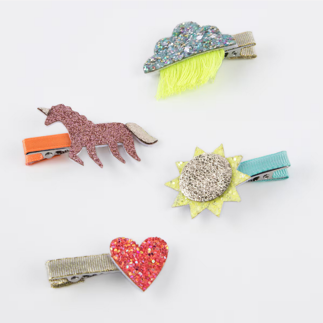 Icon Hair Clips (pk8)