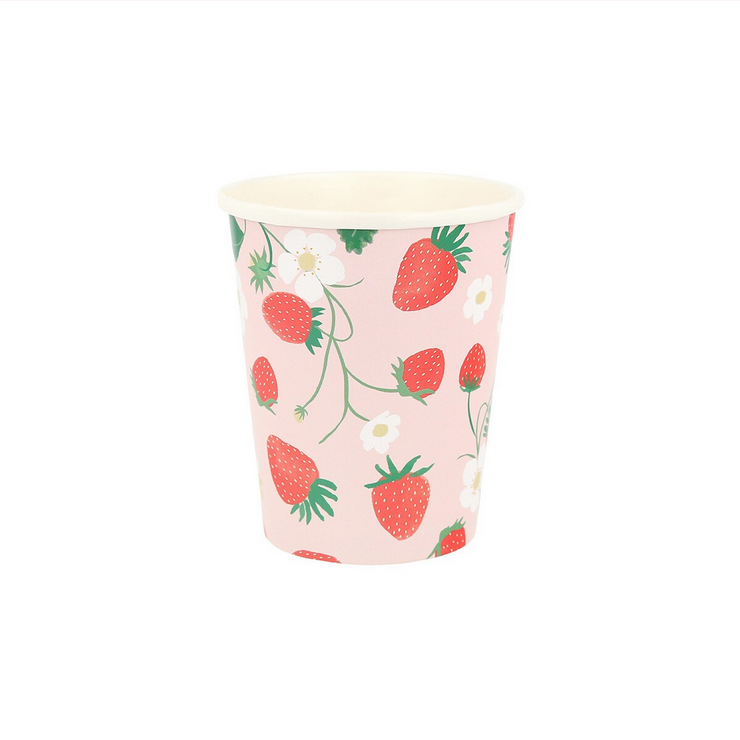 Strawberry Pattern Cups (8pk)