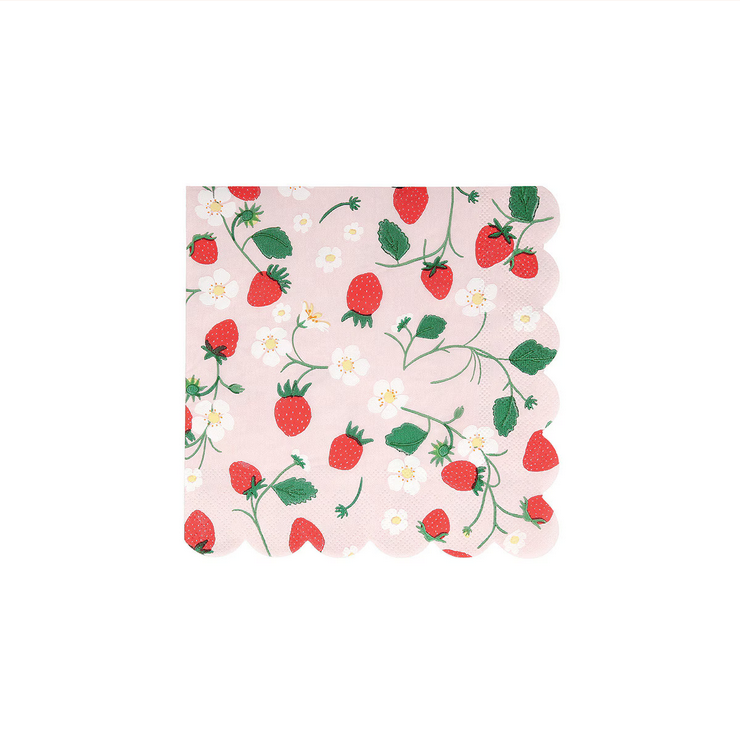 Strawberry Pattern Small Napkins (16pk)