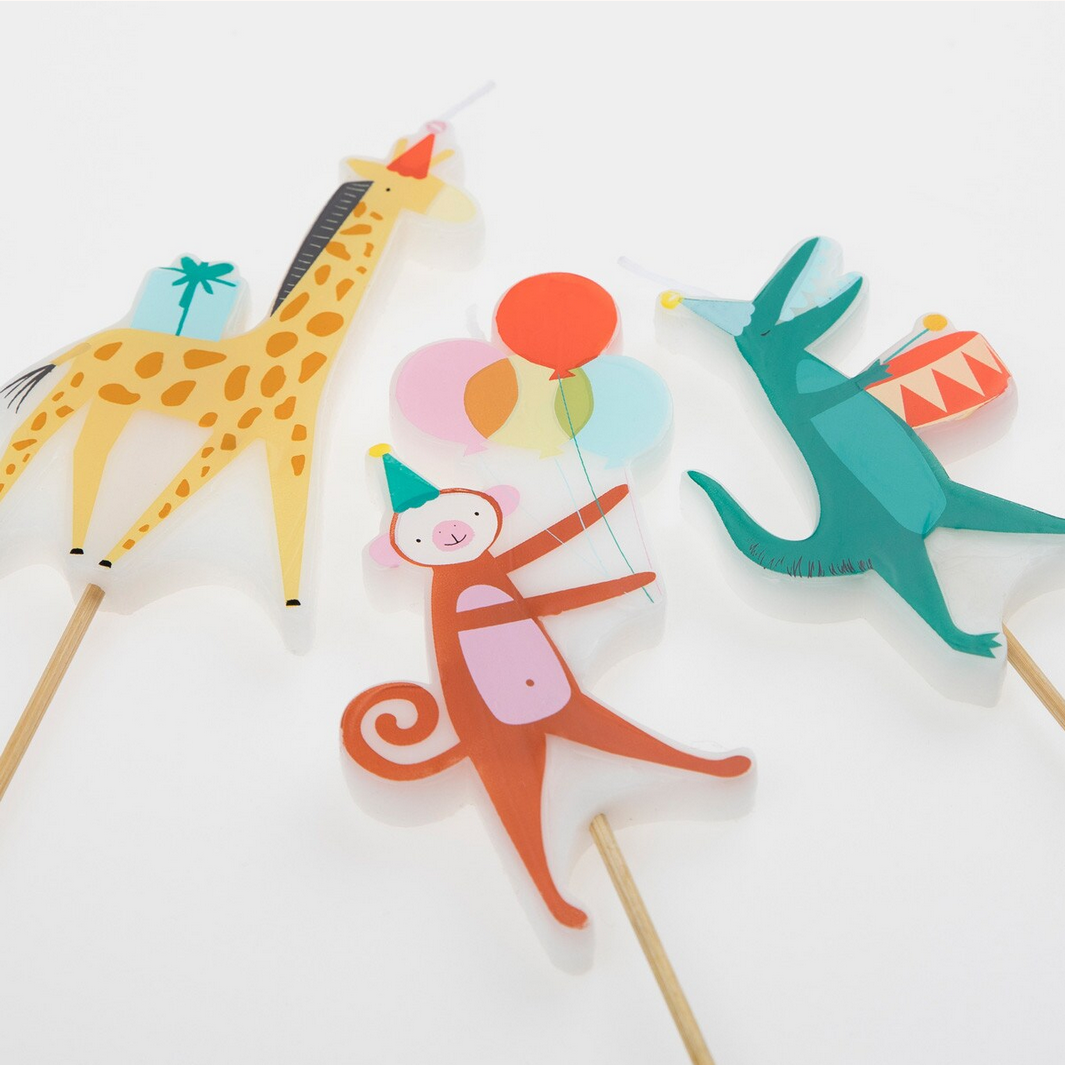 Animal Parade Candles (pk4)