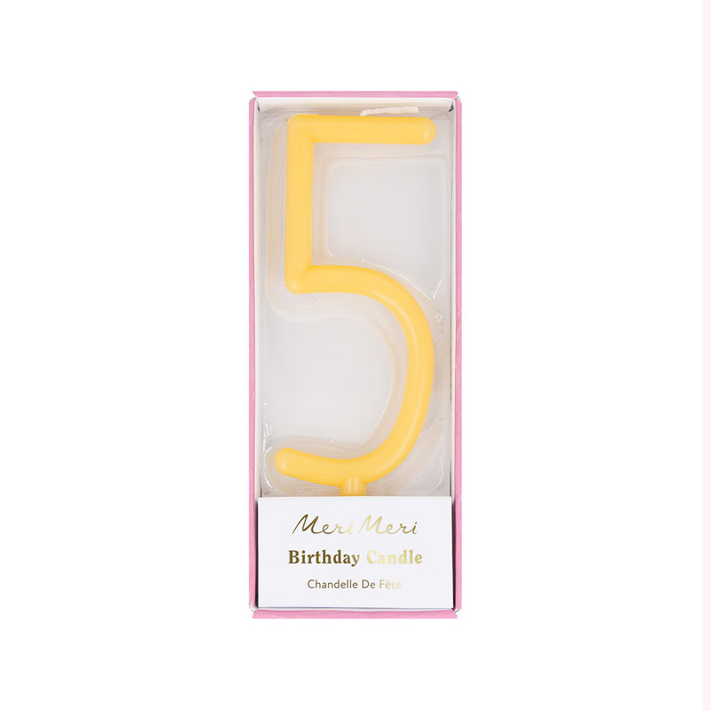 Slim Number 5 Candle