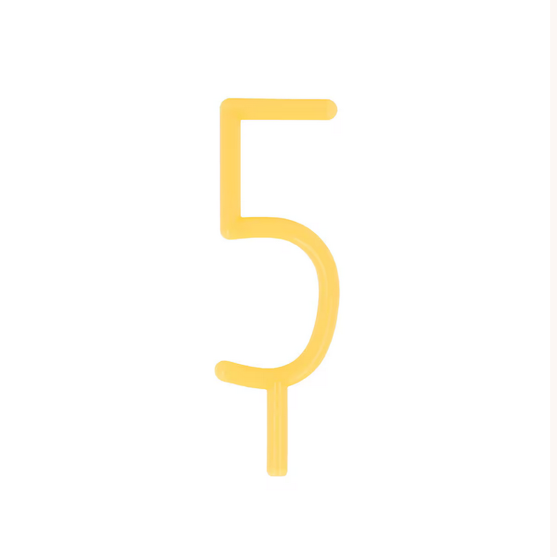 Slim Number 5 Candle