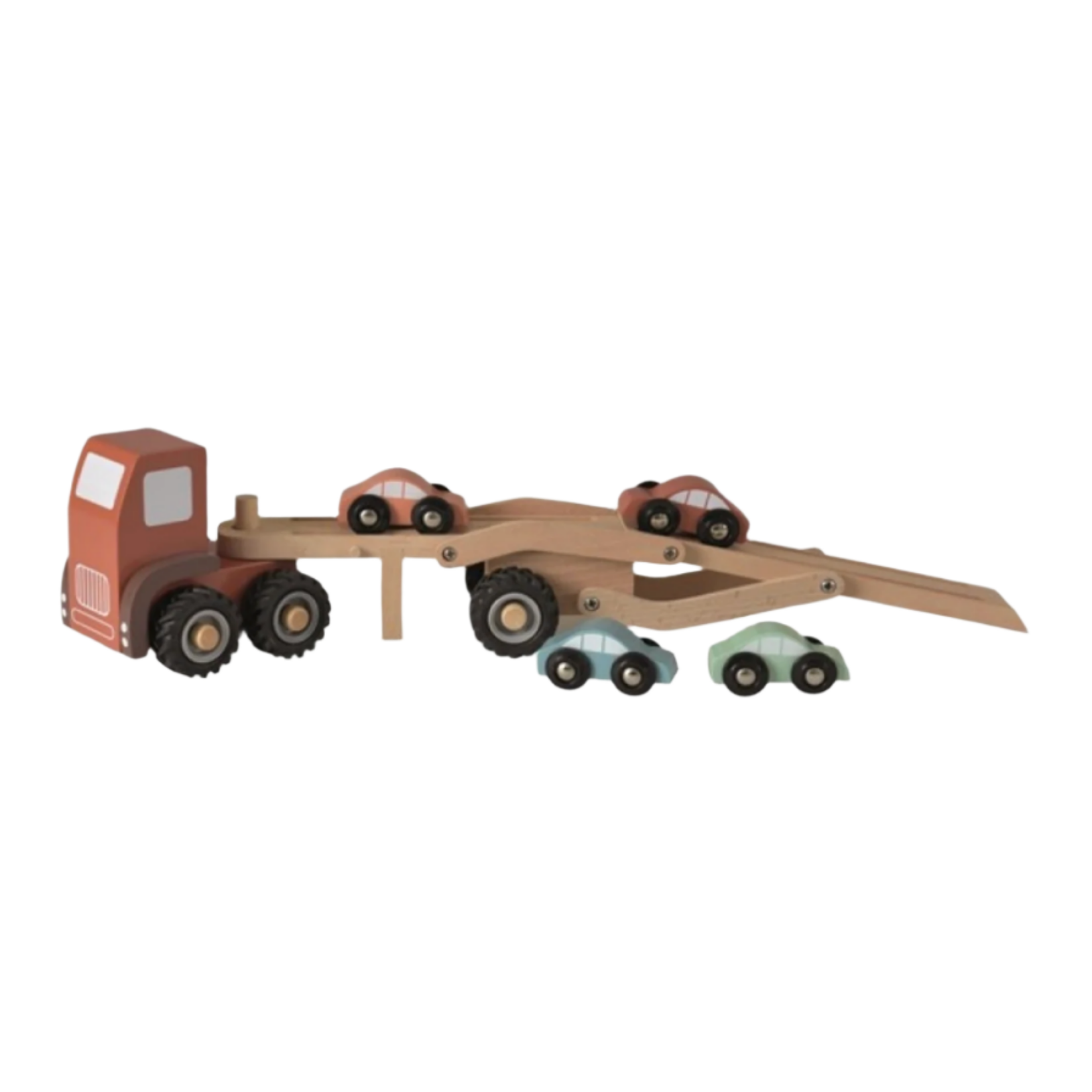 WOODEN CAR TRANSPORT TRUCK