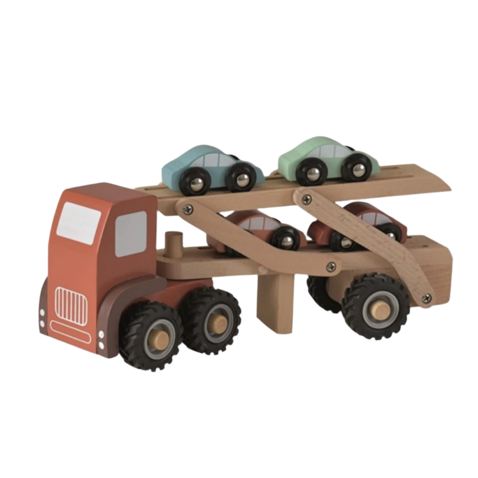 WOODEN CAR TRANSPORT TRUCK