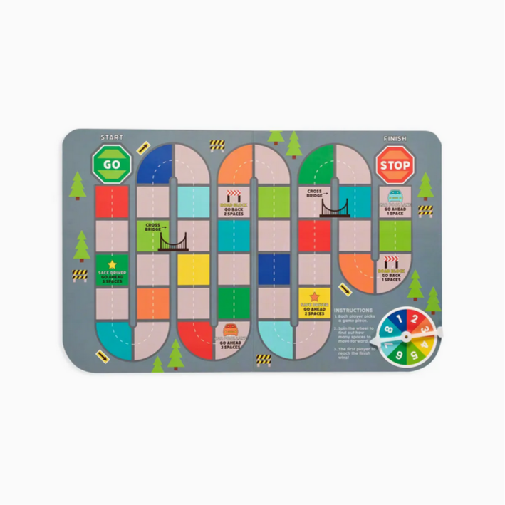 Play Again! mini on-the-go activity kit & Game -Workin’ Wheels