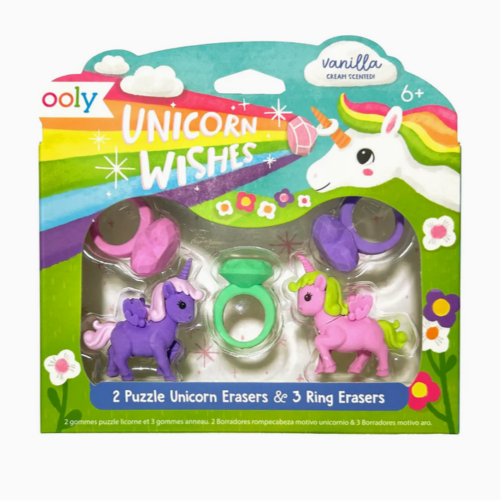 Unicorn Wishes Scented Erasers- Set of 5