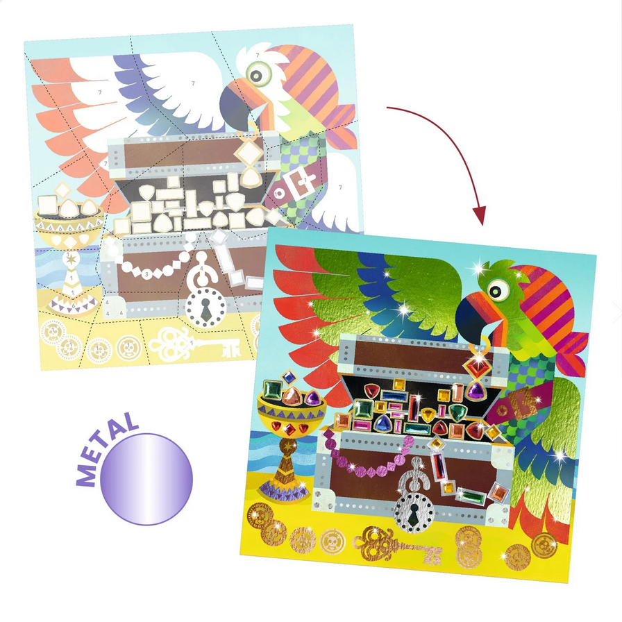 Up and at 'Em! Foil and Jewel Mosaic Craft Kit