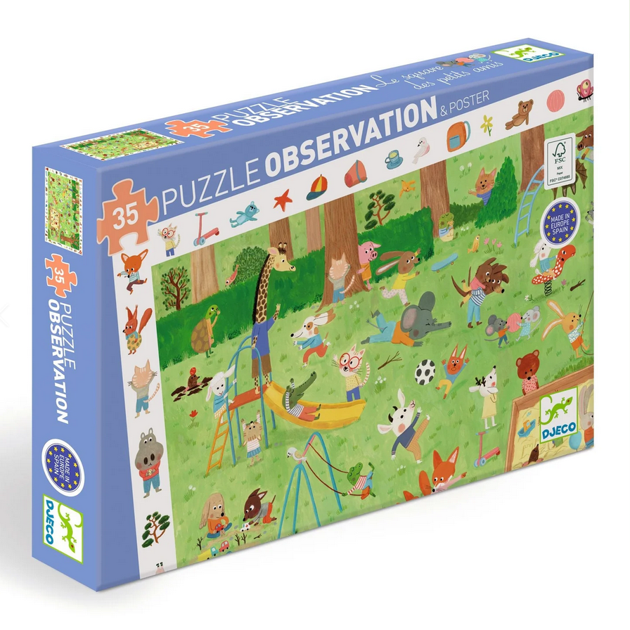 Little Friends' Garden 35pc Observation Puzzle + Poster