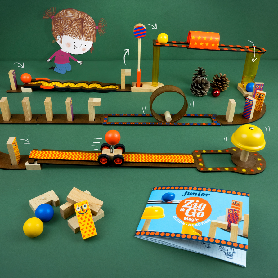 Zig & Go Junior Magic 42pcs Chain Reaction Construction Set