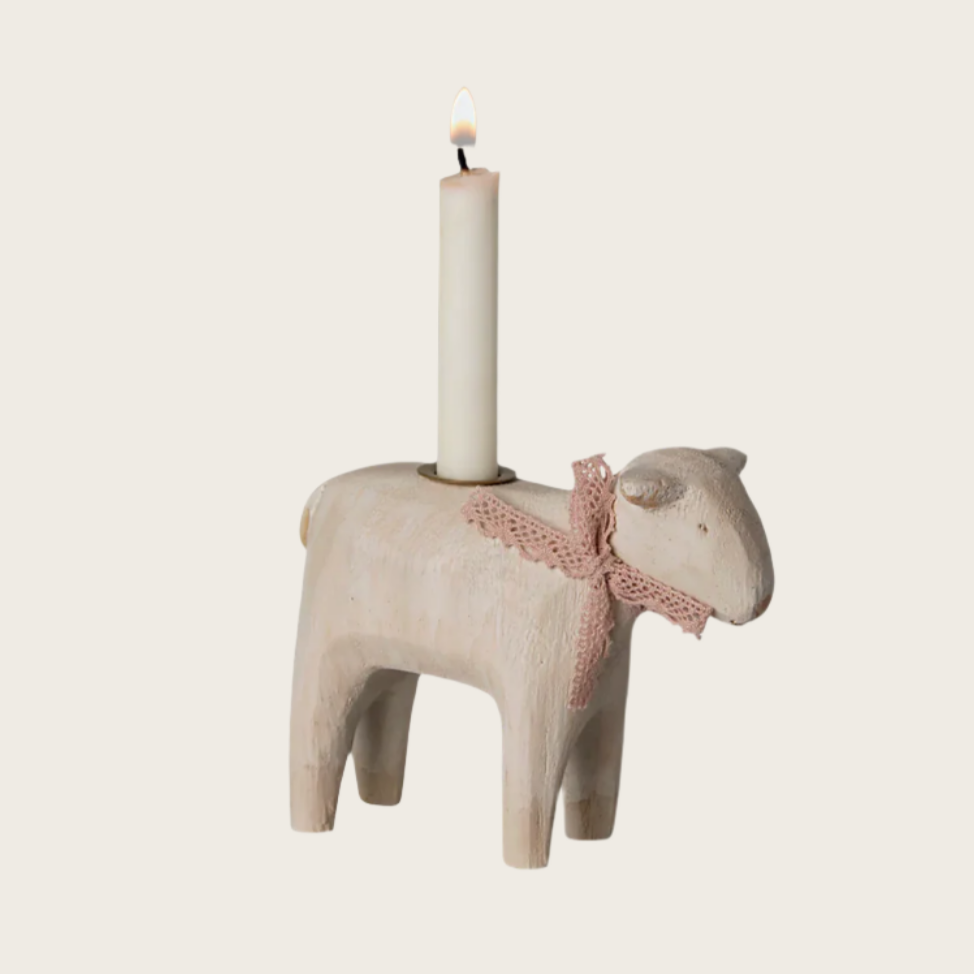 Lamb Candle holder - Rose