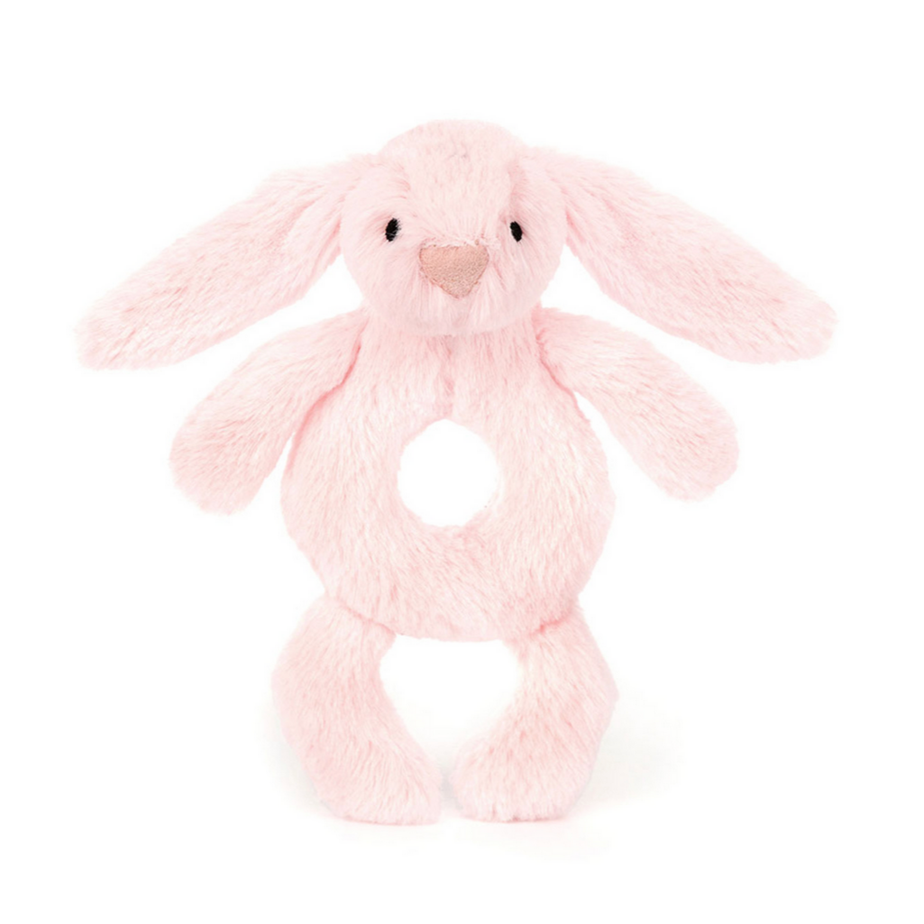 Bashful Pink Bunny Ring Rattle