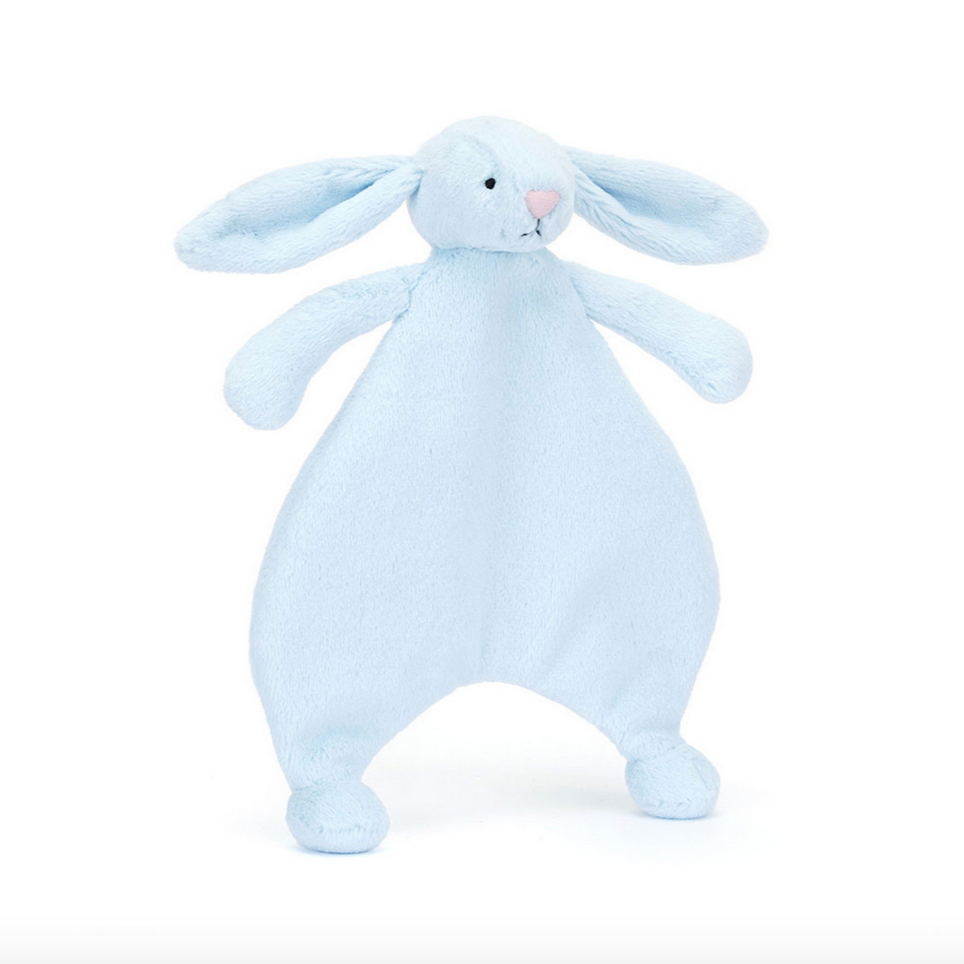 Bashful Baby Blue Bunny Lovie Comforter