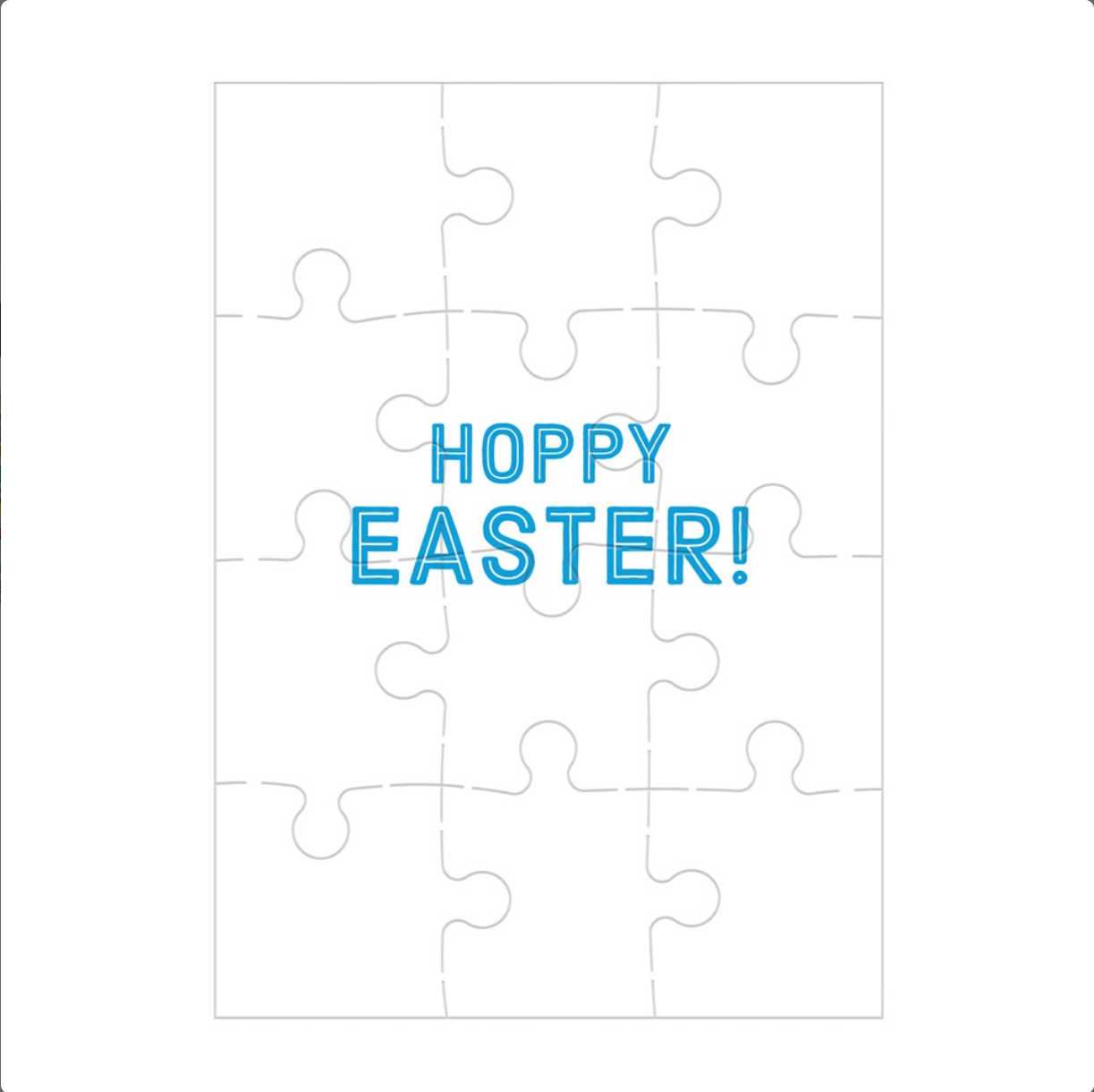 Hoppy Easter! Greeting Card Puzzle -12PCS