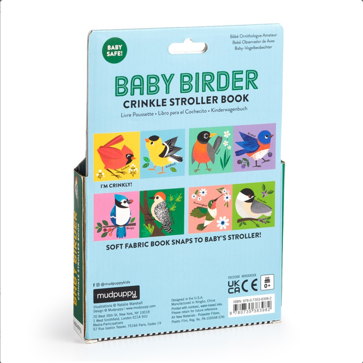 Baby Birder Crinkle Fabric Stroller Book