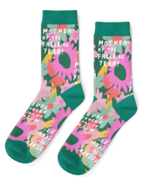 Mother of the Freakin year Crew Socks - Small