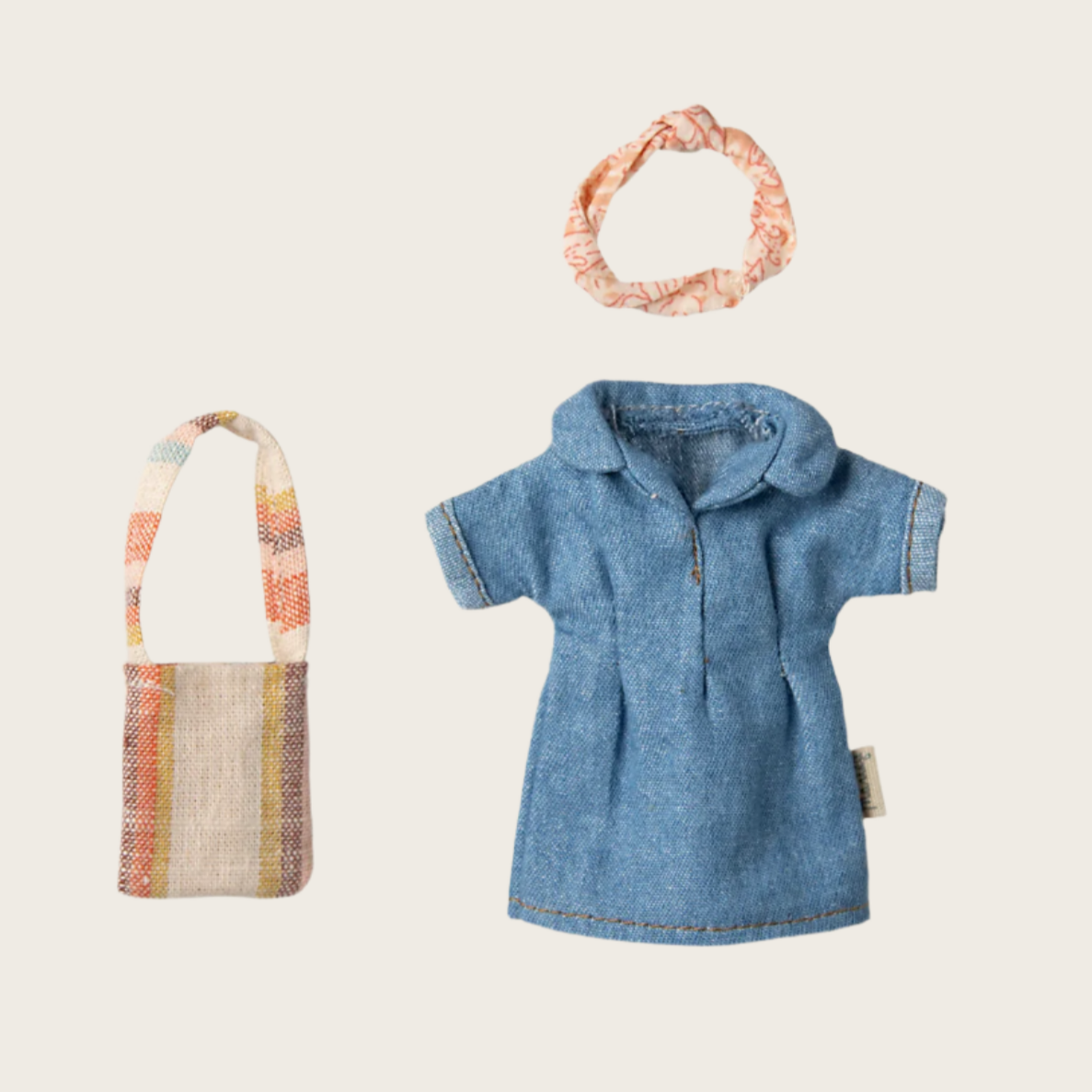 Denim dress and bag for Mum mouse