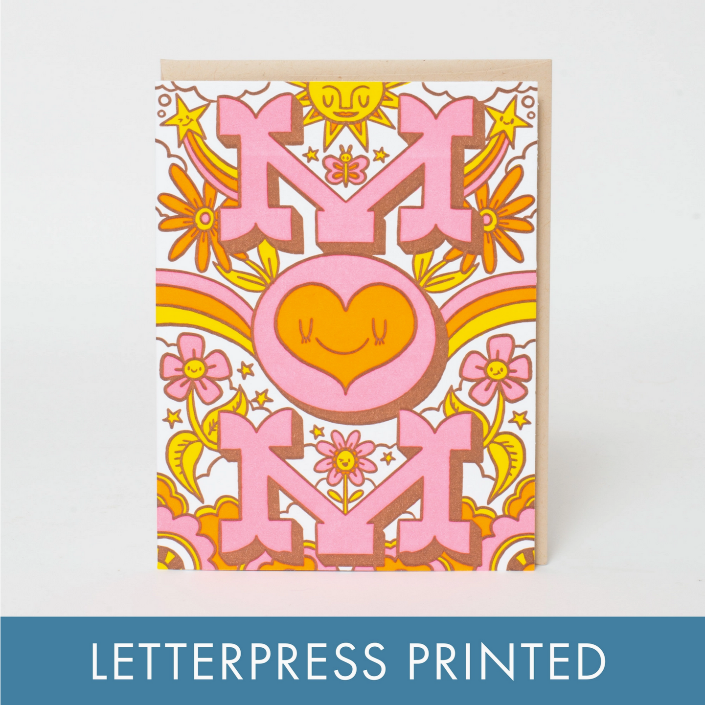 Groovy Mother's Day Letterpress Card