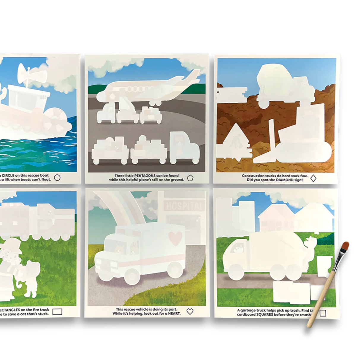 Water Amaze Water Reveal Boards - Helpful Vehicles
