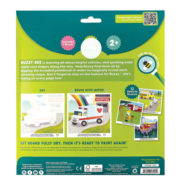 Water Amaze Water Reveal Boards - Helpful Vehicles