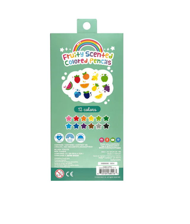 Yummy Yummy Fruit Scented Colored Pencils - Set of 12