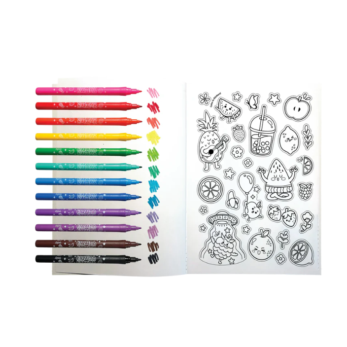 Yummy Yummy Scented Coloring Kit - Markers Stickers Coloring Book