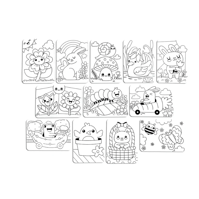 Undercover Art Hidden Pattern Coloring Activity Art Cards - Garden Pals