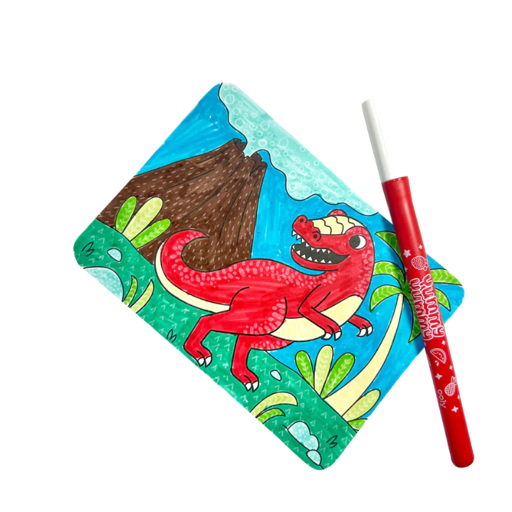 Undercover Art Hidden Pattern Coloring Activity Art Cards - Dino Tales