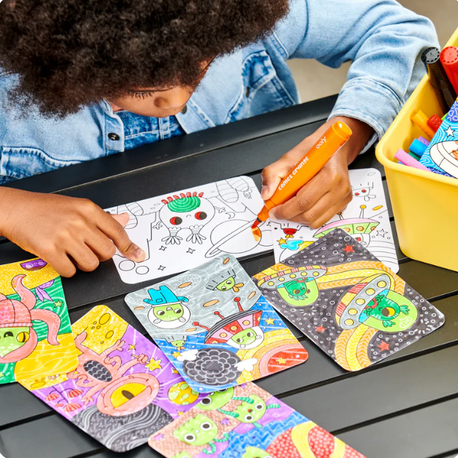 Undercover Art Hidden Pattern Coloring Activity Art Cards - Dino Tales