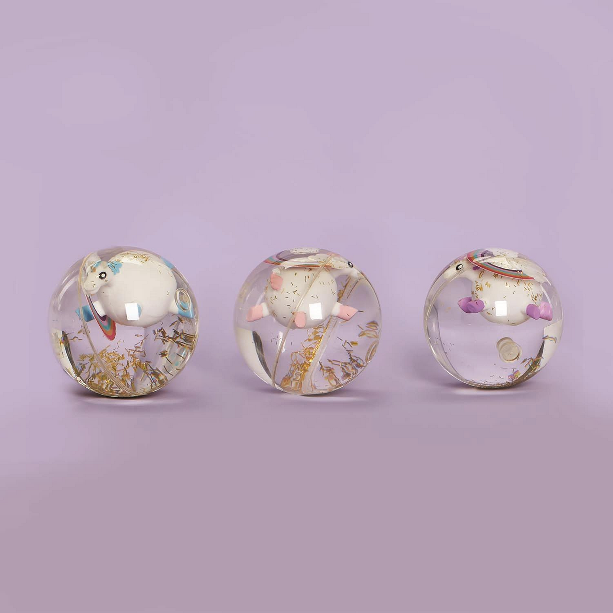 Happy Unicorn & RanibowLight Up LED Bouncing Ball