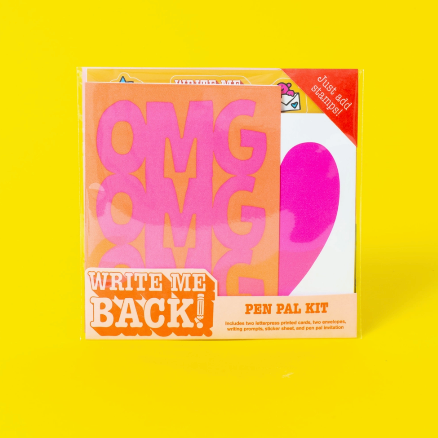 Omg + Heart Letter Writing Write Me Back Pen Pal Kit