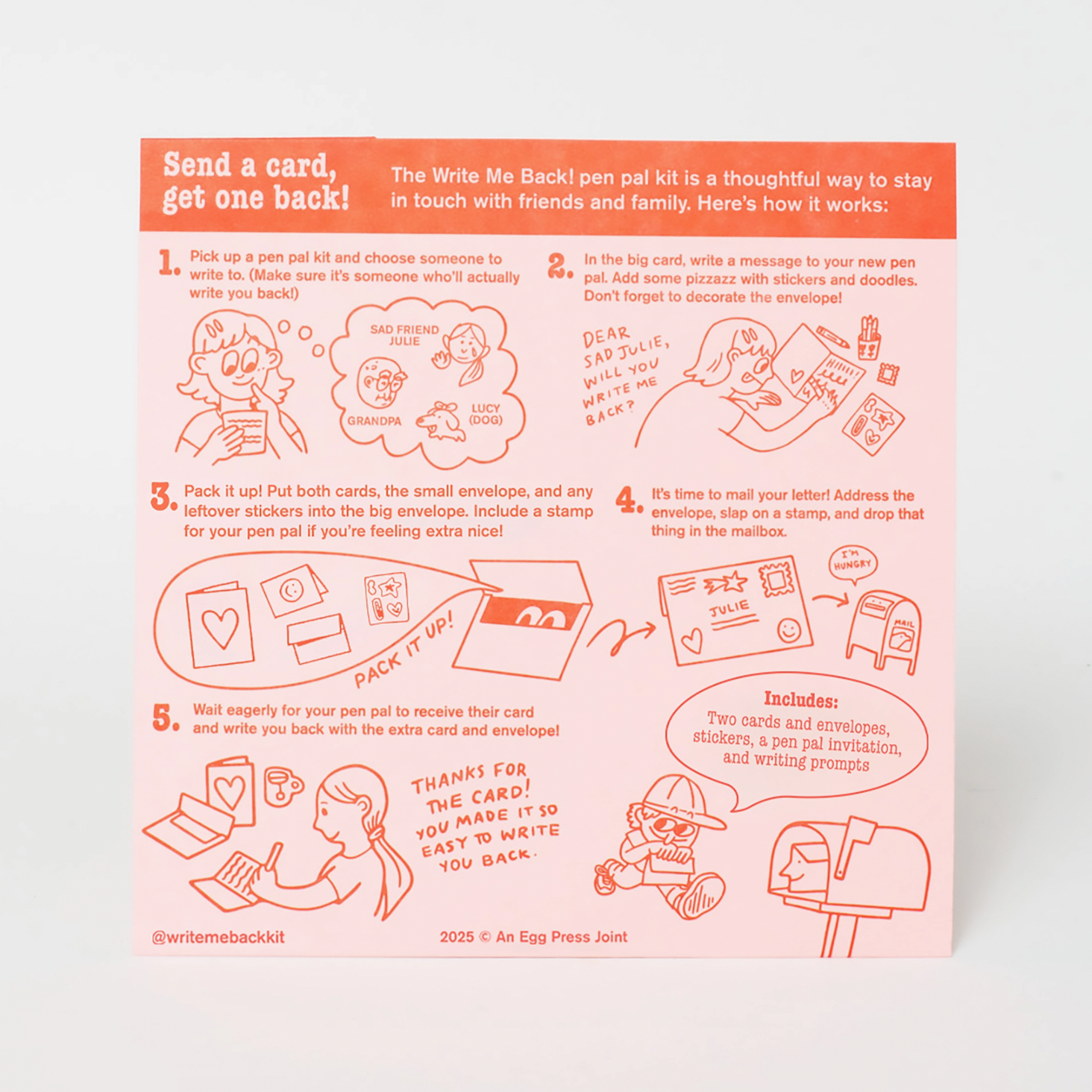 Omg + Heart Letter Writing Write Me Back Pen Pal Kit