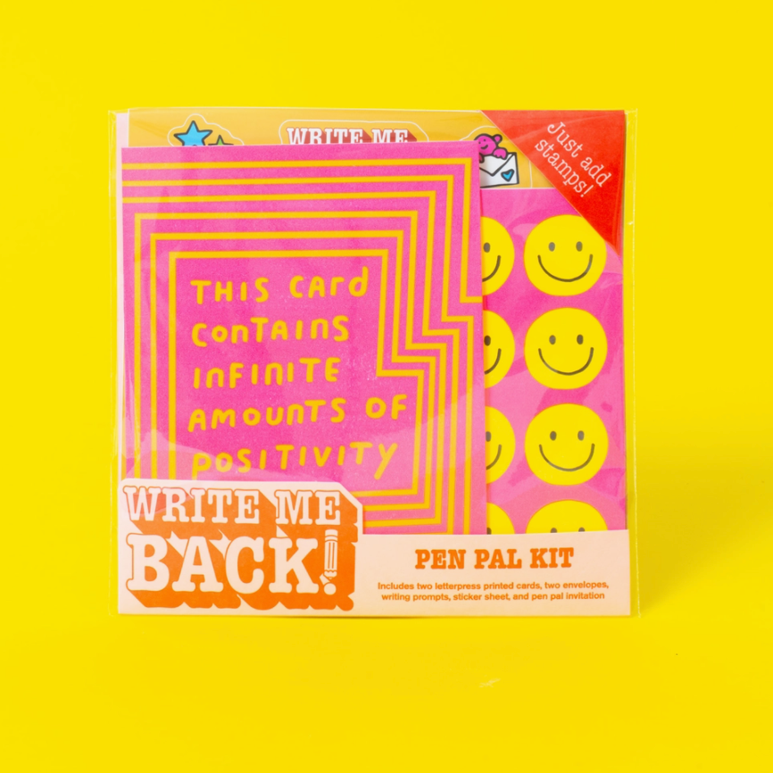 Positivity + Smiles Letter Writing Write Me Back Pen Pal Kit