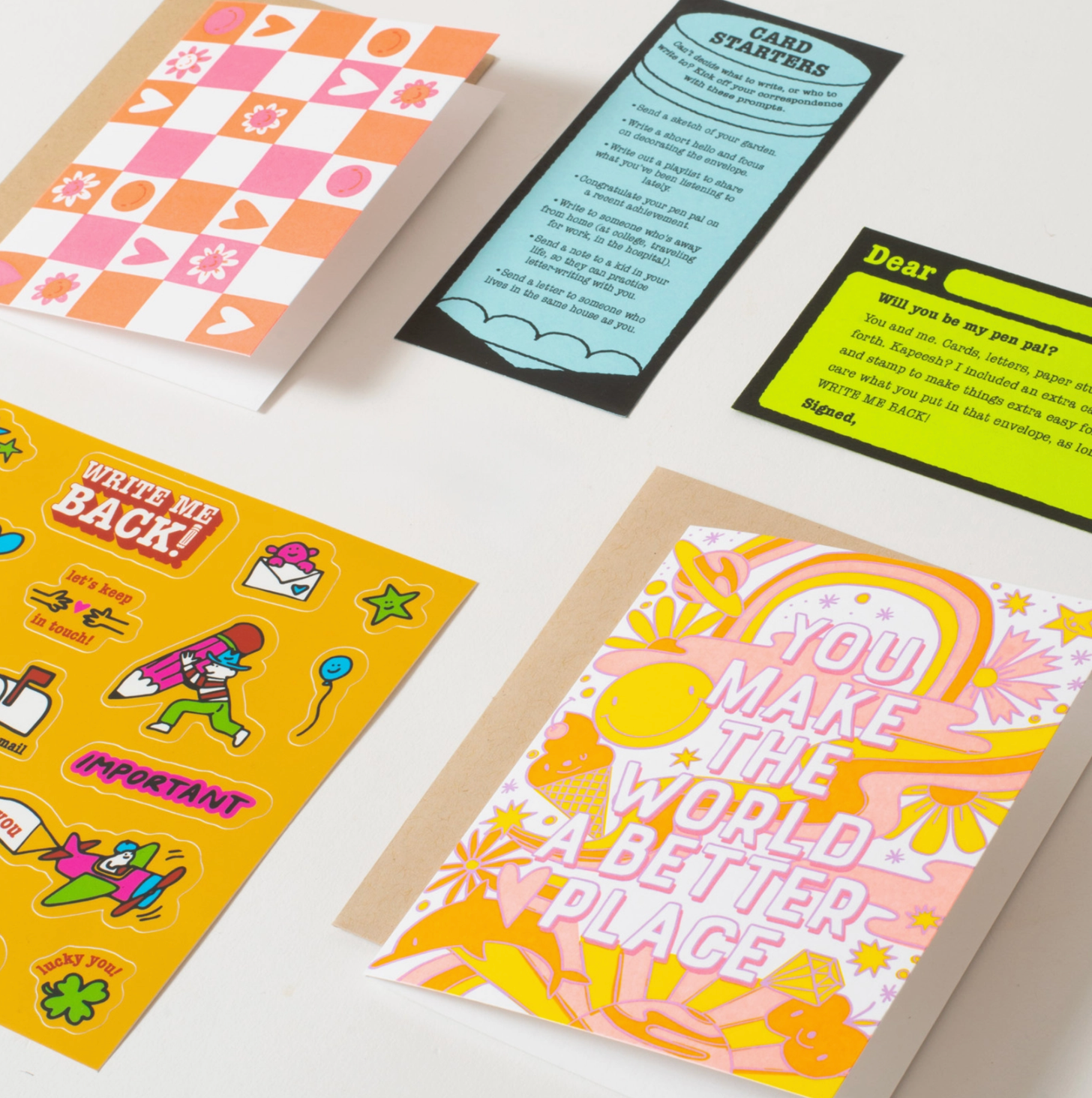 Better Place + Check Write Me Back Pen Pal Kit By Hellolucky