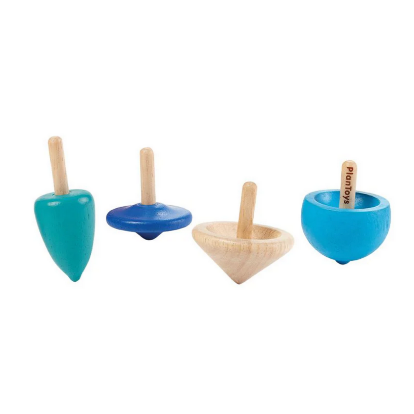 Mini Spinning Tops -set of 4