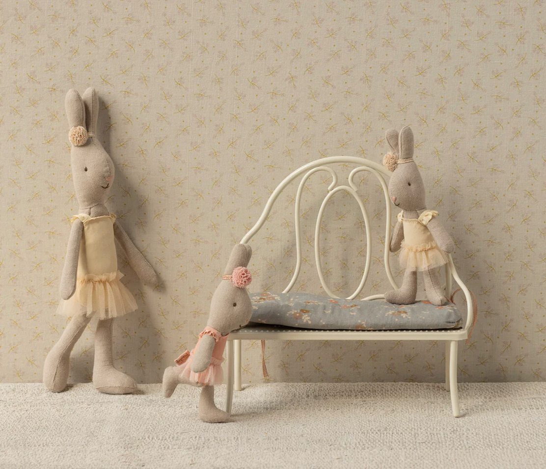 Vintage bench, Miniature - Off white