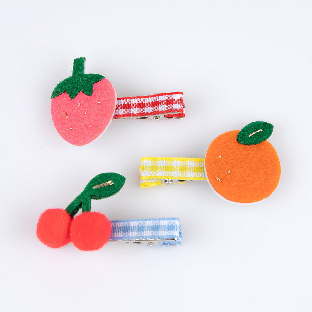 Fruit Hair Clips (x6)