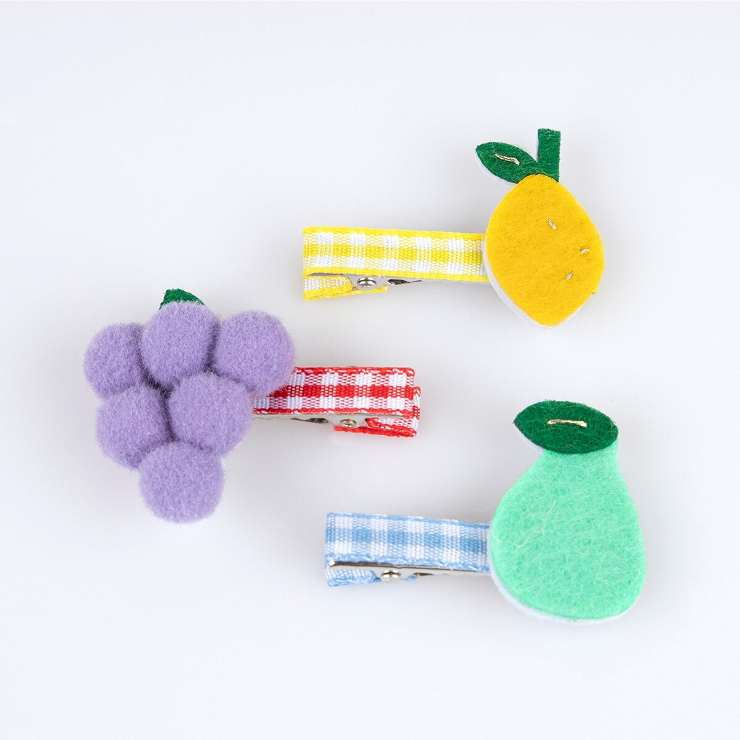 Fruit Hair Clips (x6)