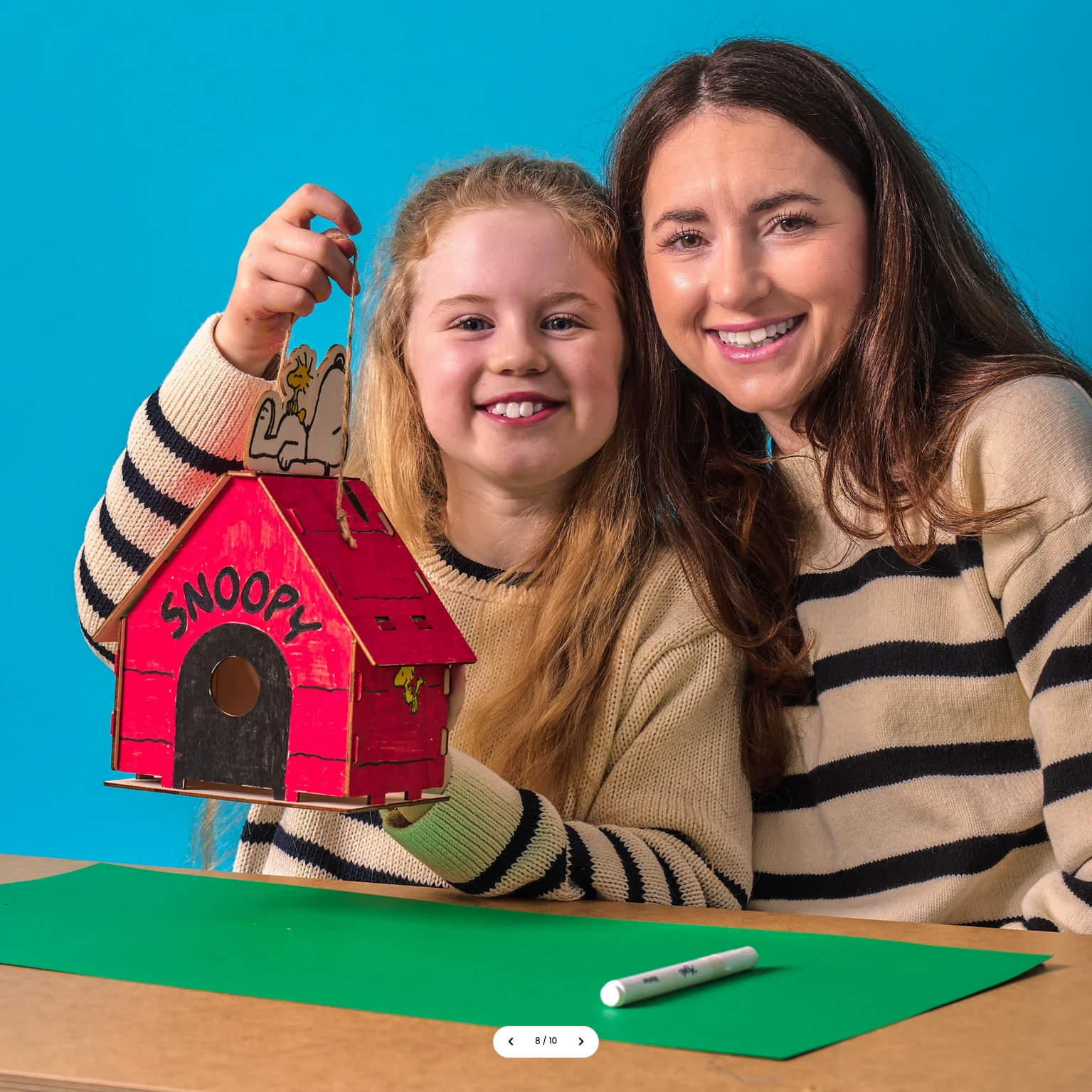 OOLY x Peanuts Color-in Wooden Birdhouse Kit - 5 Paint Markers