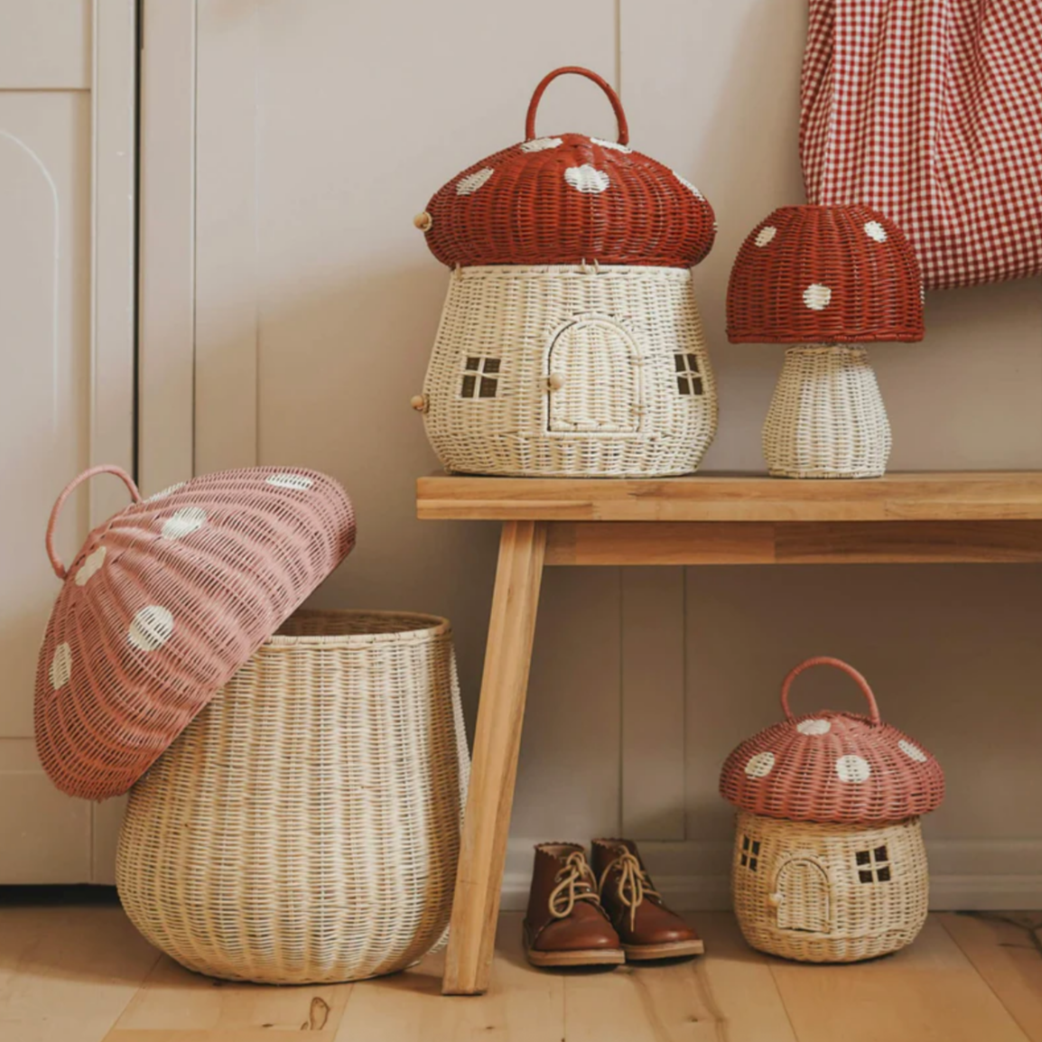 Mushroom Storage Basket -Musk