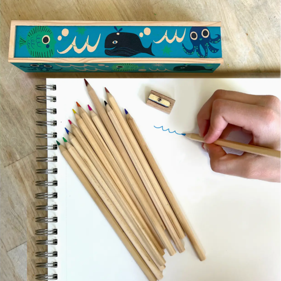 Colored Pencil Set  -OCEAN FRIENDS