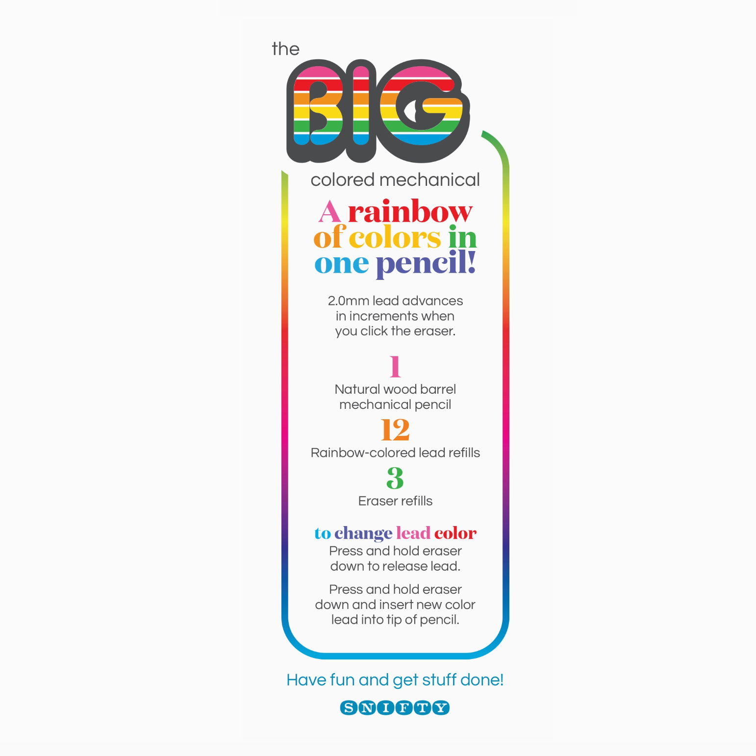 BIG COLORED MECHANICAL PENCIL SET