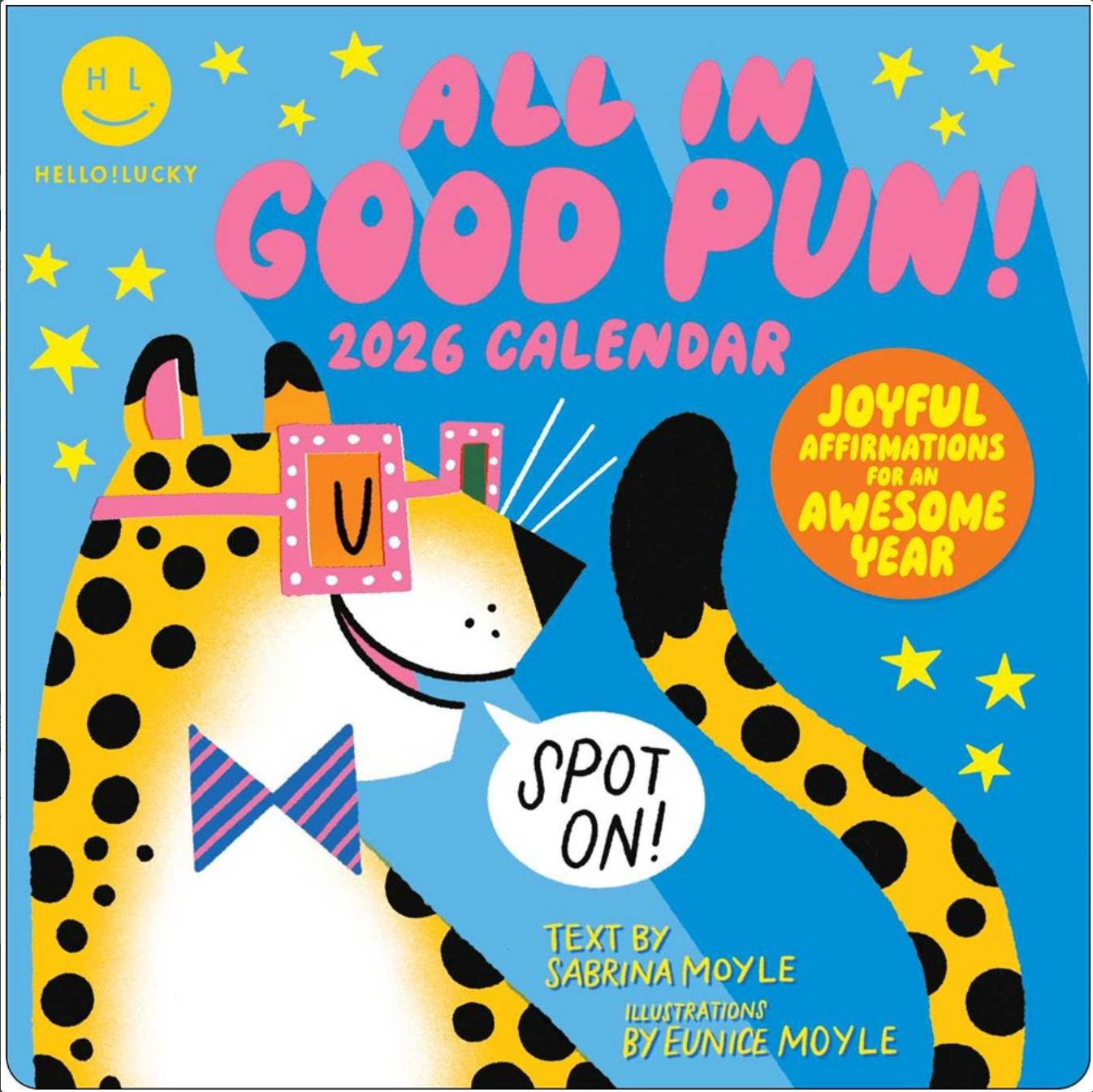 Hello!Lucky All in Good Pun 2026 Wall Calendar