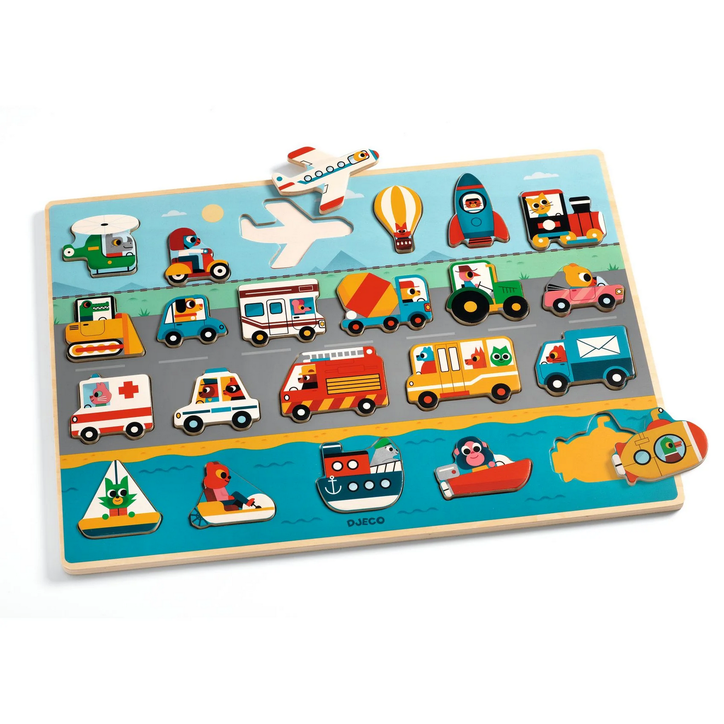 Puzzlo Vroom Wooden Puzzle