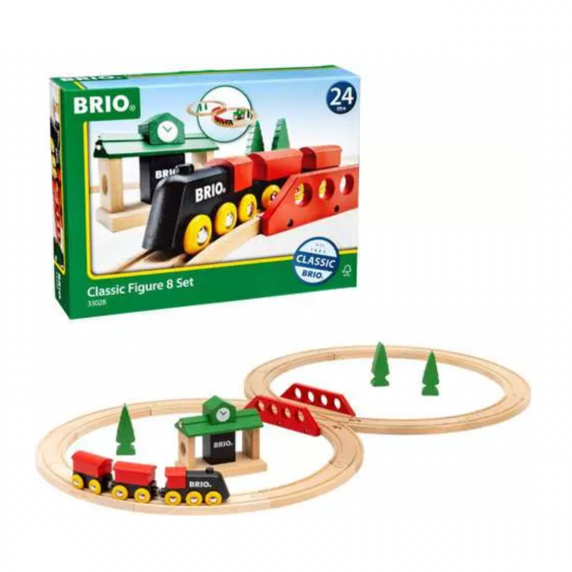 BRIO toy train set with packaging on a website page