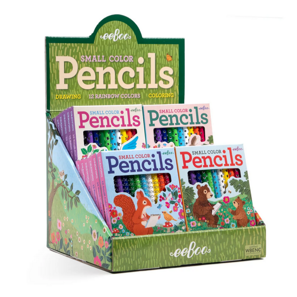 Display of eeBoo pencils packaging on a website page