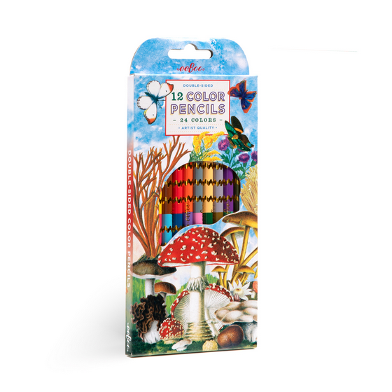 Mushroom 12 Double Sided Color Pencils