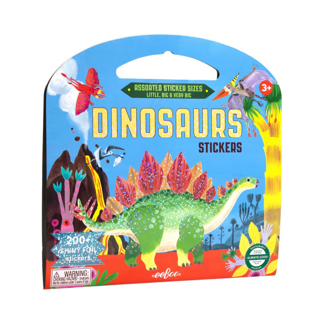 Dinosaurs stickers book packaging on eeeboo website