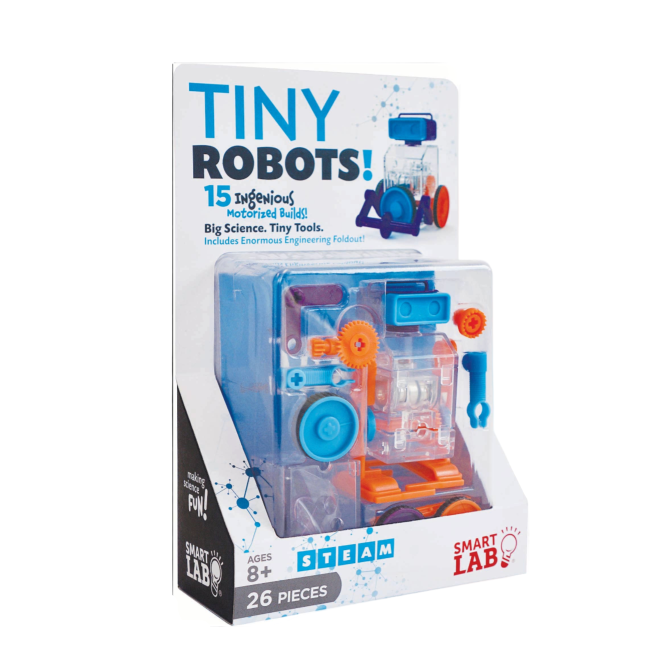 Smart Lab Tiny Robots toy set packaging on a white background