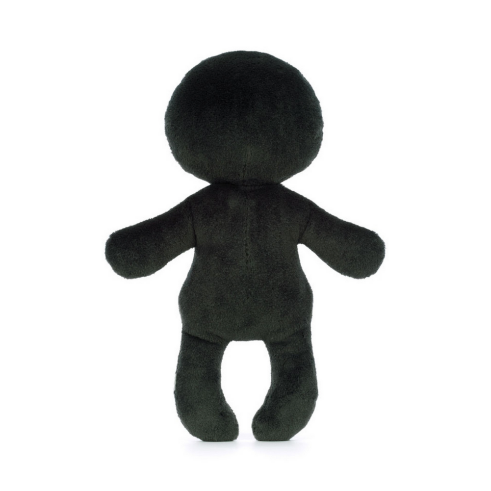 Black plush toy with 'Skeleton Bob' text on a white background